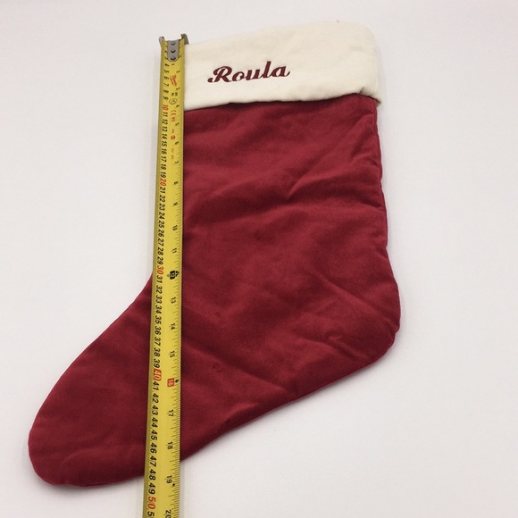 Pottery Barn Velvet Christmas Stocking “Roula” - Picture 7 of 10